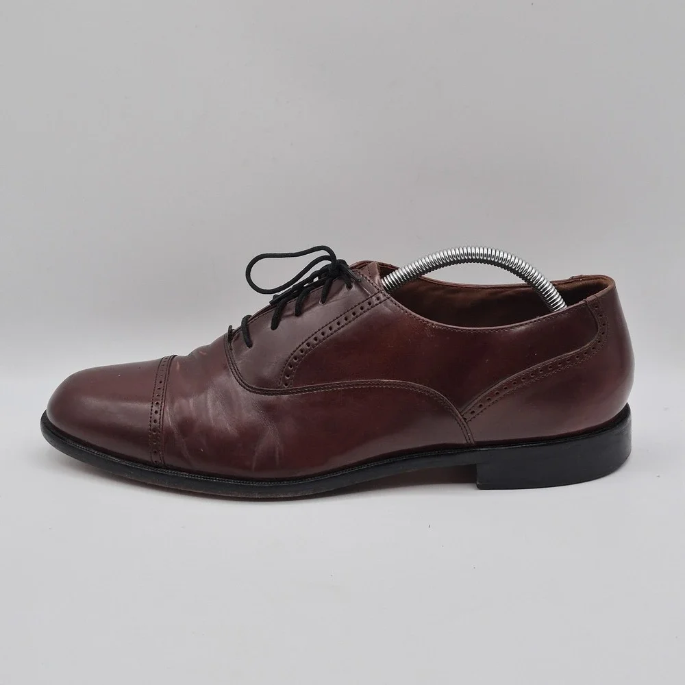 Bostonian Shoes Mens Size‎ 12 Brown Leather Cap Toe Oxford Dress Classics 20352